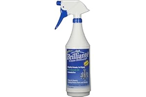 Brilliante Crystal Chandelier Cleaner Manual Sprayer 32oz Environmentally Safe, Ammonia-free, Drip-dry Formula, Made in USA