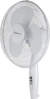 Signature 16” Pedestal Fan 3 Speed Oscillation Height Tilt White S40011 view 2