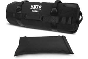 KHTO Sandbags-Heavy Duty Sandbags for Fitness Weighted Power Training-Adjustable Exercise Sandbags Gift Jump Rope& Cooling Towel