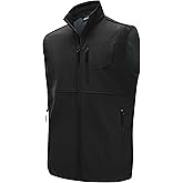 Willit Men's Fleece Golf Vest Outdoor Winter Vest Jacket Softshell Outerwear Sleeveless Jacket for Hiking Causal