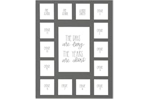All Things For Mom School Days Picture Mat with Multiple Openings - School Years Photo Collage - No Frame - 2 Pre-School & Ki
