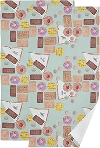 Cookies Pattern Hand Towel Set Ultra Soft Absorbent Quick-Dry Hand Towels for Bath Fitness, Bathroom, Sports, Yoga, Travel (2-Pack ,28.3x14.4in)