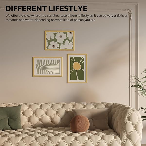 HAPPYHAPI 11X17 PICTURE FRAME GOLD, GOLD PICTURE FRAMES DISPLAY PHOTOS 9X15 WITH MAT OR 11X17 WITHOUT MAT, 1 PACK PLASTIC FRAME FOR WALL FOR HOME DECOR