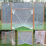 EZGoal Lacrosse Folding Goal with Backstop and Targets, Orange