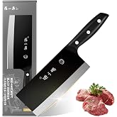 ZHANG XIAO QUAN SINCE 1628 Chinese Meat Cleaver 7.3&rdquo;, Sharp Chinese Vegetable Cleaver Made of High Carbon Stainless Steel, Chopper Knife for Meat Vegetable Fish and Poultry