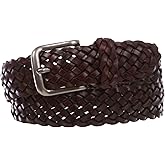 Women's 1 3/8" Braided Woven Solid Leather Belt