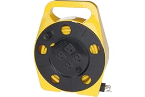 Bayco 25ft Cord Reel w/Integrated Cord & 4 Outlets