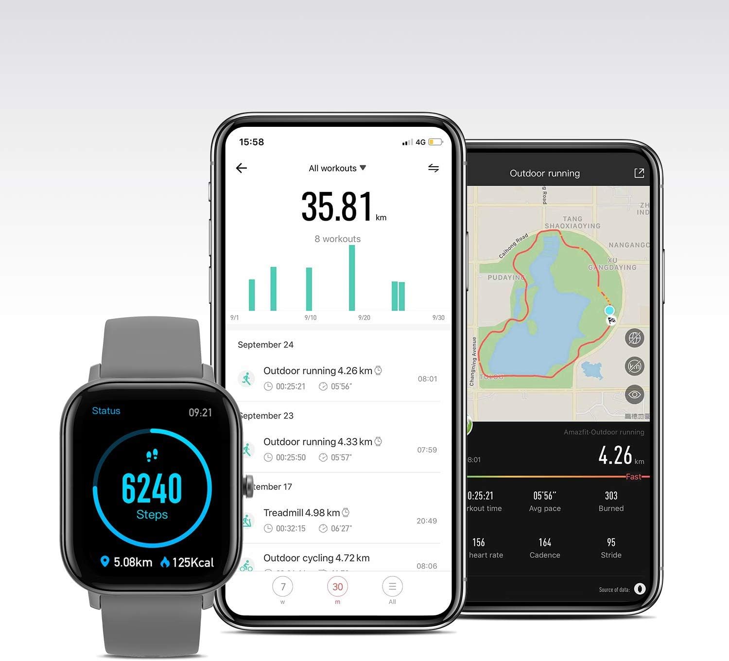 Bingua.com - Amazfit GTS Fitness - Reloj inteligente con monitor de  frecuencia cardÃaca, 14 dÃas de duraciÃ³n de la baterÃa, control de mÃºsica,  pantalla de 1,65 pulgadas, seguimiento de sueÃ±o y nataciÃ³n,