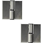 LDEXIN 2pcs Stainless Steel Self Closing Restroom Public Toilet Partition Door Hinge, Surface Mounted, 2. 8" x 2. 6" / 70mm x 65mm