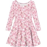 Ctsgobvahy Dresses for Kids Fall Dresses for Girls 10-12 Long Sleeve Princess Dresses Toddler Cute Party Dresses for Festival