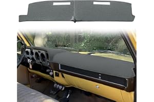 Yiz Dash Cover Mat Custom Fit for 1981-1991 Chevrolet Chevy C/K/R/V Series Suburban Blazer,GMC C/K/R/V Series Jimmy,Dashboard Cover Pad Cap Carpet Protector (Dark Gray) J22