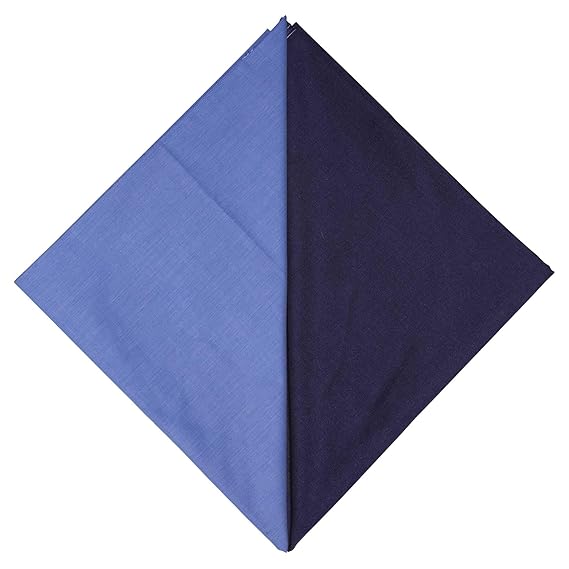 Uniform Sarees Corp Mens Cotton Unstitched Formal Pant and Shirt Fabric Combo Set (Plain Blue,Shirt 2.5 m Pant 1.3 m)