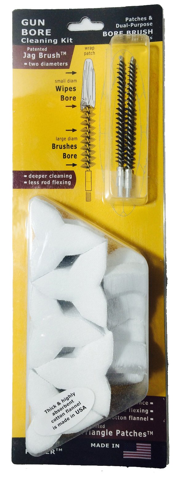 Cleaner Faster Kits, Cal 22, 223, 5.56, Patented Nylon Bore Brushes and Patches, by BoreSmith