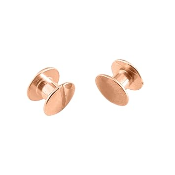 Gobrecht & Ulrich 25 Buchschrauben kupferfarben (Höhe: 3,5 mm, Ø Kopf: 10 mm, Ø Schaft: 5 mm)