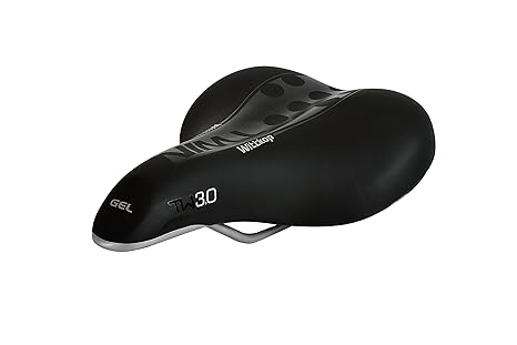 Büchel Wittkop Sattel Twin 3.0 (Unisex) mit Gel, ohne Kloben, schwarz, 97211 Fahrradsattel