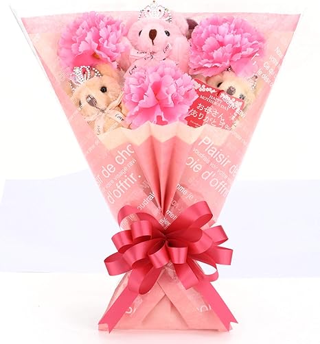 Amazon Co Jp Present Bear ãã¾ãƒ–ãƒ¼ã‚± ãã¾ãŒ3åŒ¹ ã‚«ãƒ¼ãƒãƒ¼ã‚·ãƒ§ãƒ³ã®é€ èŠ±3è¼ª å®‰å¿ƒå