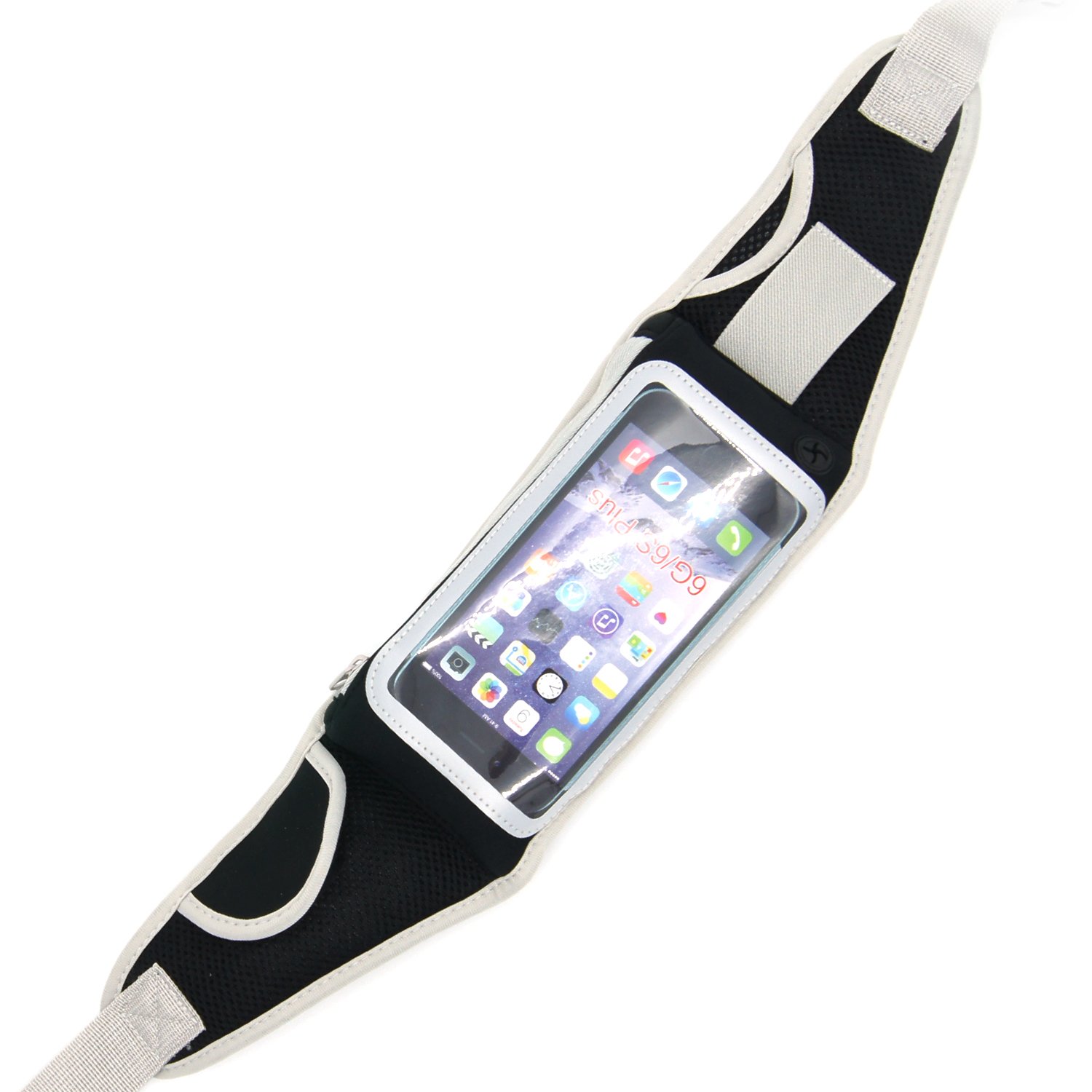 Running Belt Bag with Touchscreen Black Waterproof Slim Fit Belt for Iphone 7/7 Plus 6/6s/6 Plus Size Below 5. 5 inch for Gym Workouts Exercise Cycling Walking Jogging Yoga port, Outdoor Activities