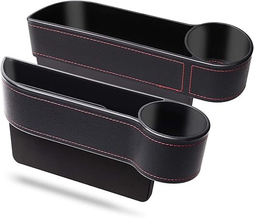 Amazon 邪魔になりにくい2way設計 Yamadoriworks ドリンクホルダー 車 隙間 収納 カー用品 便利グッズ 小物入れ レザー調 シートレール シートレール 車 バイク