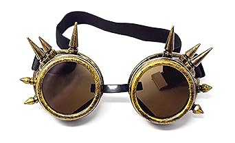 Ultra Premium Qualität Steampunk Brille Cyber Brille Viktorianischen Punk Stil Schweißen Cosplay Gothic Goth Rustikale Rivet Vintage Runde Rave Neuheit