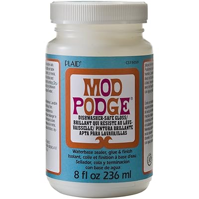 Mod Podge Dishwasher Safe Waterbased Sealer, Glue and Finish (8-Ounce), CS15059 Gloss, 8 ounce