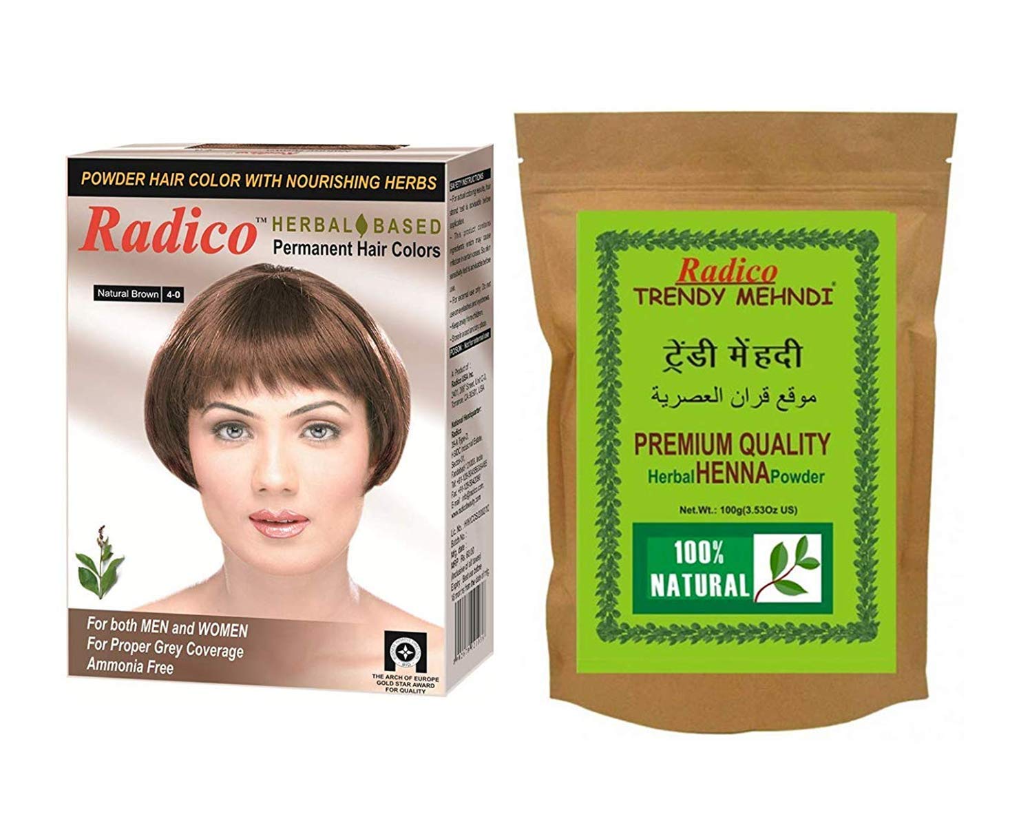 Buy Radico Herbal Brown Hair Color With 100 Natural Herbal Trendy