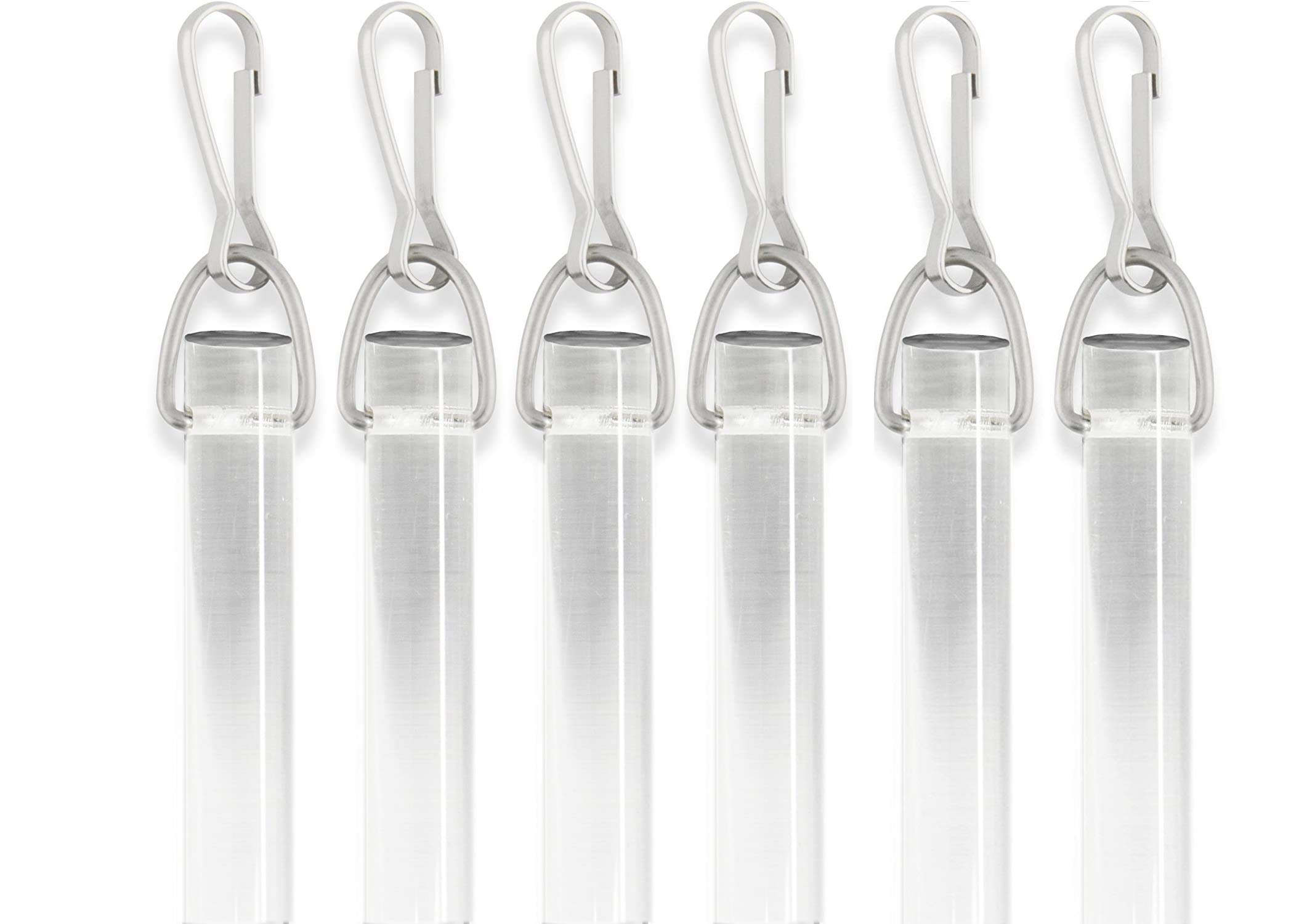 Fabrics and Drapes - 36 Inch (3 Foot) - 6 Pack - Clear Acrylic Lucite Drapery Curtain Pull Wand - Fr