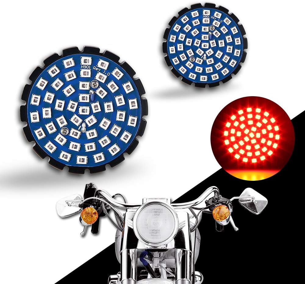 PROAUTO 1157 Harley LED Insert Rear Lights Brake Lights Running Lights without lens for Harley Davidson Motorcycle 10-earlier Softail 11-earlier Dynas 13-earlier Sportsters and Touring