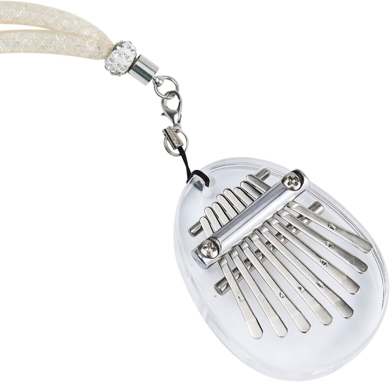 Alnicov Acrylic 8 Keys Kalimba Thumb Piano,MiNi Finger Piano,with lanyard Suitable for Beginners in Birthday Christmas - Image 3