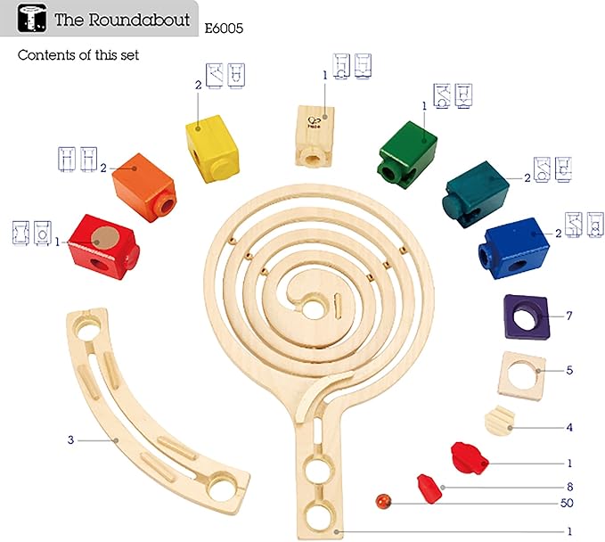 hape the roundabout marble run