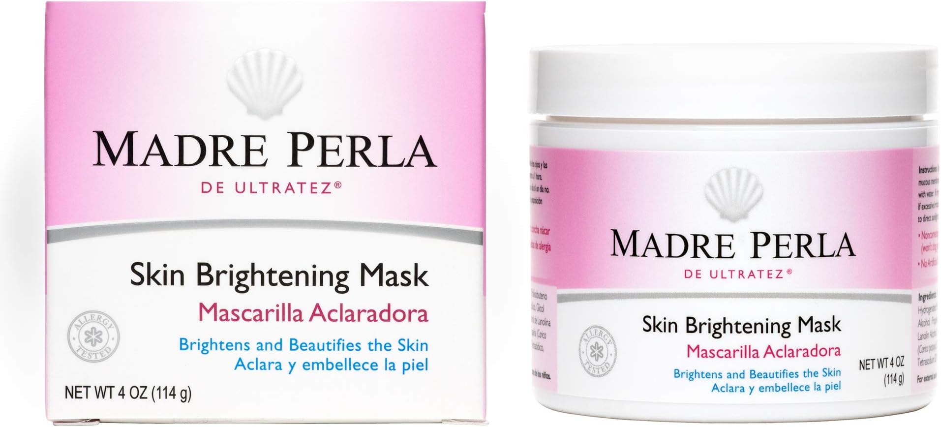 Skin Brightening Mask, Parabens or Artificial Colors, Made in USA 4 OZ