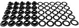 C.S. Osborne 25 Sets Black Grommets & Plain Washers #B1-0 (1/4" Hole)