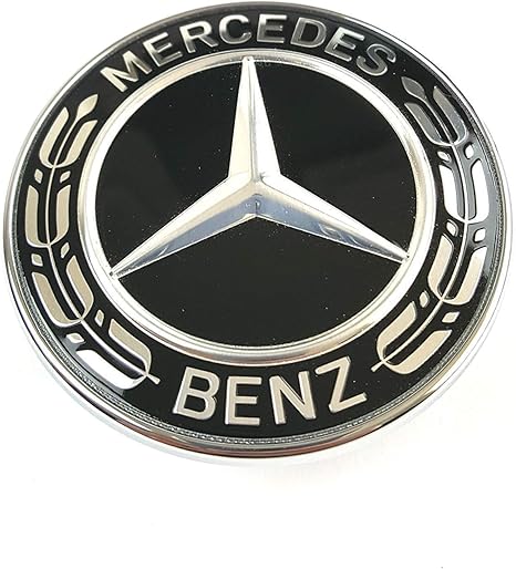 Amazon フードmbスターのエンブレム 57 Mmの予備バッジ シルバーとブラック 車 バイク 車 バイク