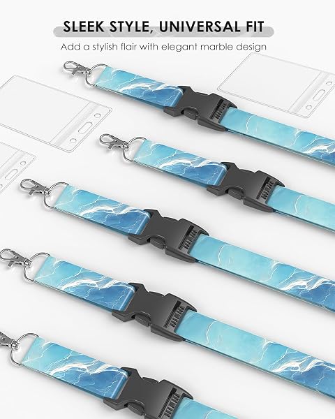AVORAST 5 PACK CRUISE LANYARD FOR SHIP CARDS WITH MARBLE PATTERN CUTE CRUISE SHIP LANYARDS WITH WATERPROOF ID BADGE HOLDERS FOR KEYS, CARDS CRUISE ESSENTIALS FOR ALL CRUISE SHIPS 2026, BLUE