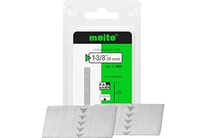 meite 23 Gauge Pin Nails, 1-3/8 Inch Micro Headless Pins - Galvanized 23GA Pins Nails for Nail Gun, Ideal for Fine Woodworkin