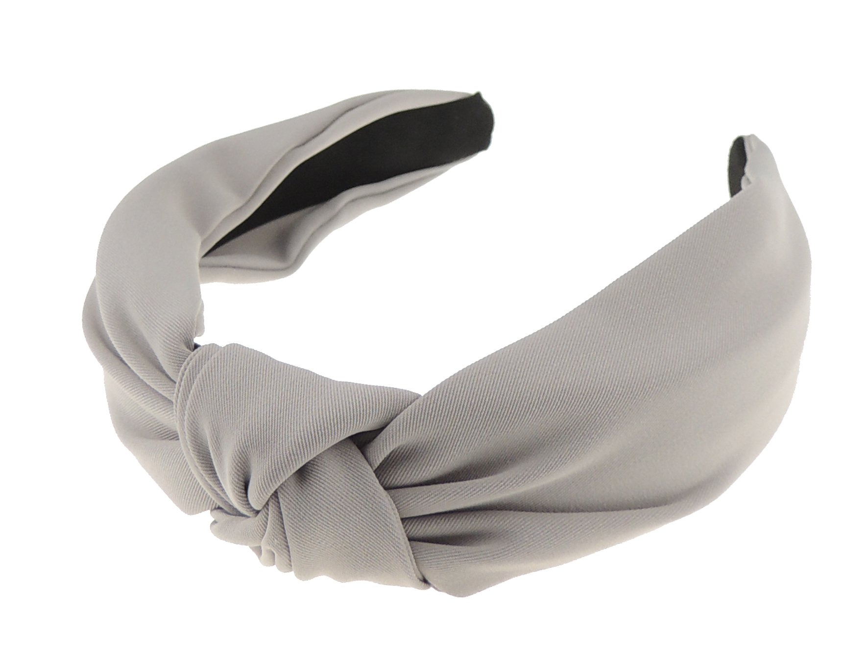 Womens Turban Top Knot Twisted Knotted Twist Knot Formal Boho Vintage Headband Alice Band Hair Accessories Hairband Christmas Birthday Wedding Guest Bridesmaid Party Chiffon Fabric (Grey)