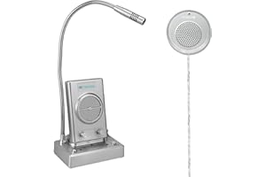 Retekess TW102 Window Microphone Speakers, Window Intercom System, 8M Cable with Loud Outer Speaker, Intercom System for Business, Bank, School, Hospital
