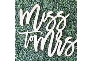 WHOLESALE WOODCUTS Miss to Mrs Wood Sign, Wedding Backdrop, Wedding Bar Sign, Bridal Shower, Bride to Be Backdrop, Wedding Decor, Bridal Shower Decor (MDF, Medium (23"))