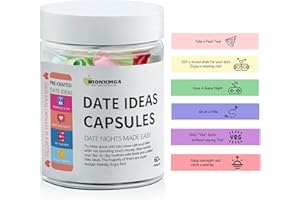 HIONXMGA 60 Romantic & Fun Date Night Ideas (Budget-friendly) Message in a Bottle, Unique Bridal Shower & Bachelorette Gifts, Wedding/Engagement/Anniversary/Newlyweds Gifts for Couples Him or Her