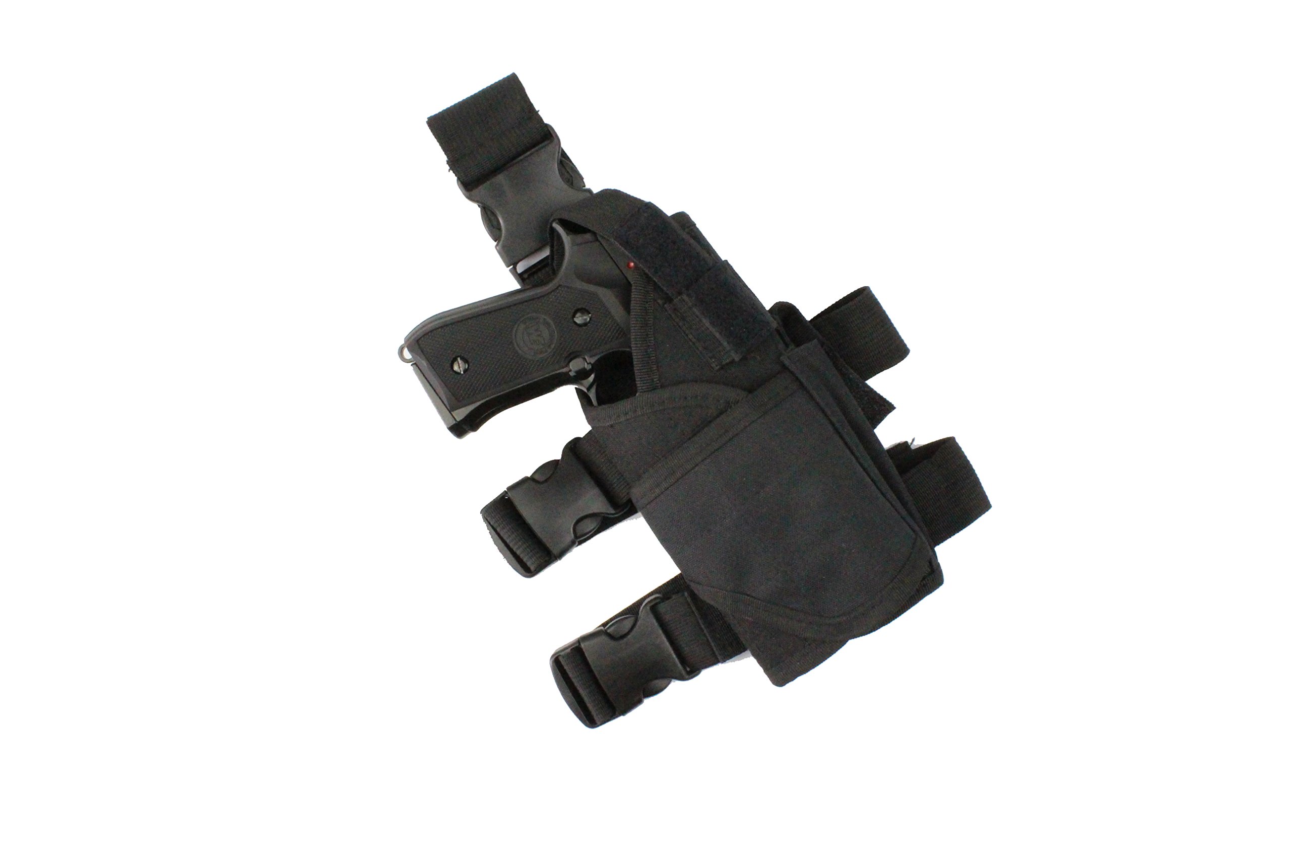HTUK Adjustable Tactical Leg Holster for Airsoft Drop Pistol Belt (Black)