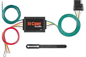 CURT Manufacturing 56130 Non-Powered 3-to-2-Wire Splice-in Trailer Tail Light Converter with 4-Pin Wiring Harness