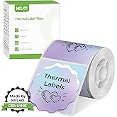 Thermal Labels for Nelko PM220 Label Maker, 2 inch (50mm) Thermal Tab, Waterproof, Multi-Purpose Label Tape, 1 Roll of 150 Self-Adhesive Thermal Paper Gradient Purple