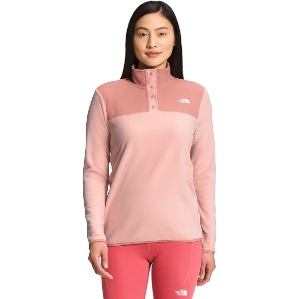 THE NORTH FACE Women's TKA Glacier Snap-Neck Pullover Sweatshirt, Evening  Sand Pink/Rose Dawn, Medium at Amazon Women's Clothing store