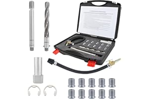 Kefly 38900 Two Valve Tool Kit, Spark Plug Thread Repair Kit with 10*M14-1.25 Steel Alloy Inserts, Used On 4.6L, 5.4L and 6.8 V-10 Two Valve Engines,Compatible with Ford Years 1996 to 2003