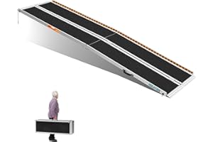 KOLOTOOL Wheelchair Ramp 10ft, Non-Skid Aluminum Folding Ramps for Wheelchairs for Home Steps, 800 LBS Capacity Handicap Ramp for Doorway, Homes, Threshold, Entry, Stairs 120" Lx 29.2" Wx2H