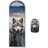 Sleeping Bags for Adults and Kids Backpacking Camping Sleeping Bags for Girls and Boys Lightweight Waterproof Cold/Warm Sleeping Bag for Season Camping Essentials Outdoor Travel with Compression Bags