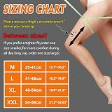 Gemschest 2 Pack Knee Support - Knee Compression Sleeves Size L for Men Women view 3