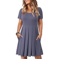 molerani women's casual plain simple t shirt loose dress MOLERANI Women's Casual Plain Simple T-Shirt Loose Dress(Wine Red,L)