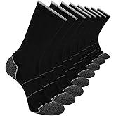 Skechers Men's Work Collection Crew Mesh Ventilation Socks (8-Pack)