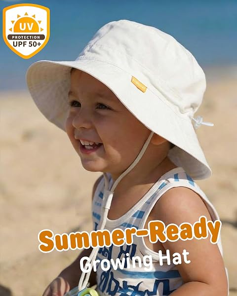 FURTALK BABY TODDLER SUN HAT KIDS BUCKET HAT UPF50+ UV ADJUSTABLE LIGHTWEIGHT BREATHABLE FOR OUTDOOR ACTIVITIES