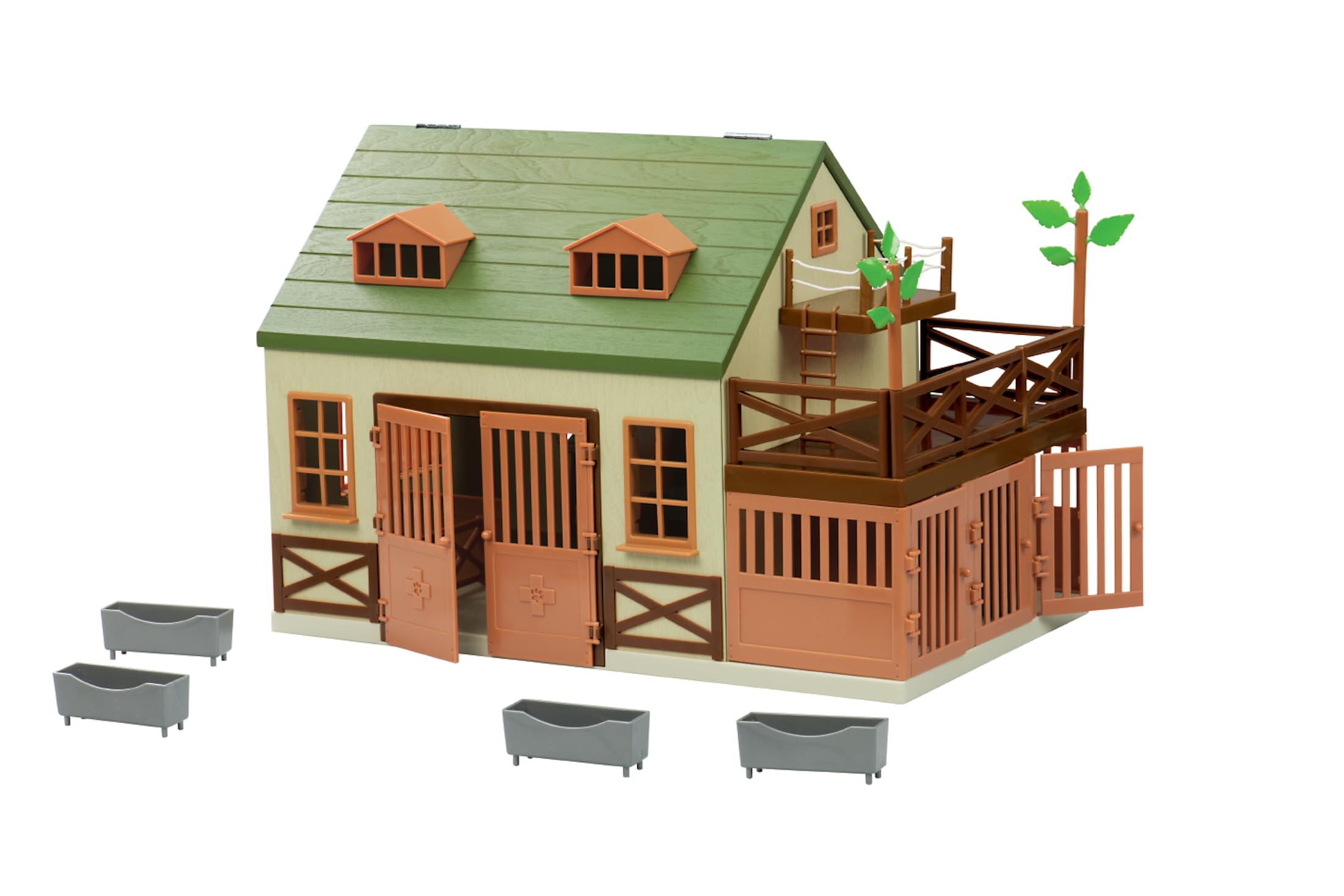 Terra by Battat – 15 Pieces Animal Hospital Playset – Wooden Vet Clinic with Openable Rooftop for Farm & Safari Animals – Pretend Play Toy for Toddlers & 3+ Years — image 1
